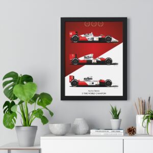 Ayrton Senna McLaren 3 Time World Champion Poster Ayrton Senna by RaceTrackPosters