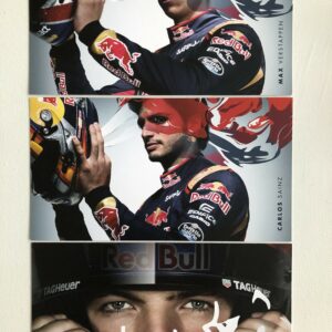 Set of 3 Red Bull Racing / Toro Rosso Driver Cards / Post Cards from the Sports Car Racing Birthday Cards store collection.