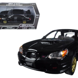 Subaru Impreza WRX STi Black 1/24 Diecast Model Car by Motormax from the Sports Car Racing Model Cars store collection.