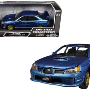 Subaru Impreza WRX STi Blue Metallic 1/24 Diecast Model Car by Motormax from the Sports Car Racing Model Cars store collection.