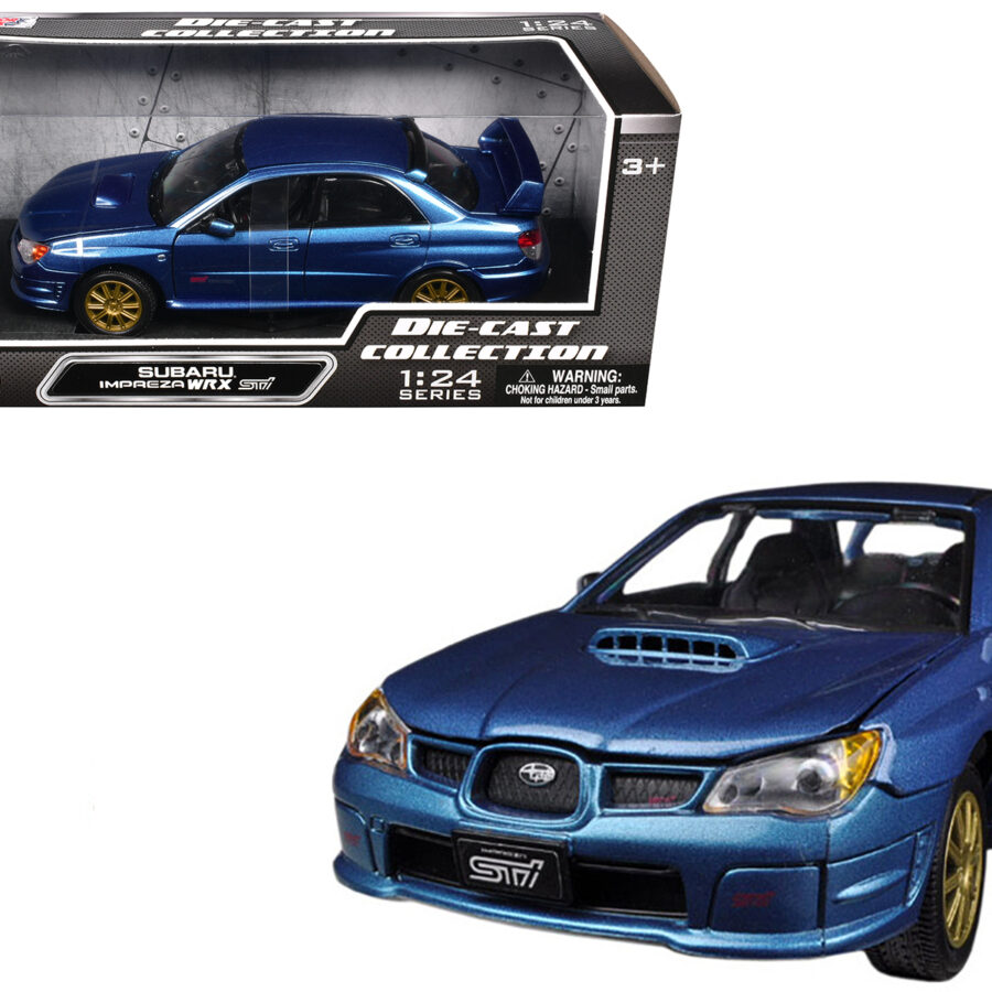 Subaru Impreza WRX STi Blue Metallic 1/24 Diecast Model Car by Motormax from the Sports Car Racing Gifts store collection.