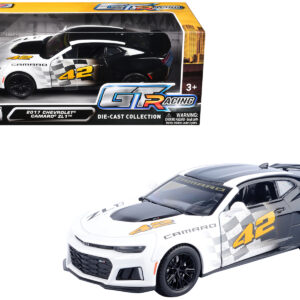 2017 Chevrolet Camaro ZL1 #42 Black and White "GT Racing" Series 1/24 Diecast Model Car by Motormax from the Sports Car Racing Collectibles store collection.