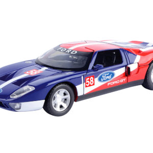 Ford GT Concept #58 Blue and Red with White Stripes "GT Racing" Series 1/24 Diecast Model Car by Motormax from the Sports Car Racing Collectibles store collection.