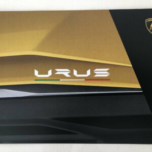 Lamborghini Urus Data Sheet / Sales Brochure with Fabric Sample from the Sports Car Racing Books store collection.