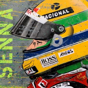 Ayrton Senna - Graffiti painting from the Sports Car Racing Canvas store collection.