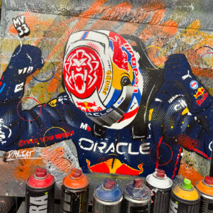 Max Verstappen, Zandvoort 2023 - Graffiti painting from the Race Track Wall Art store collection.