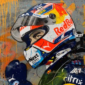 Max Verstappen, Zandvoort 2021 - Graffiti painting Sports Car Racing Fine Art Originals by DRAutoArt