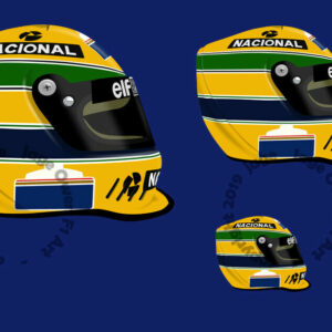 Ayrton Senna F1 Helmet Stickers 1984-1994 - Scuderia GP from the Ayrton Senna store collection.