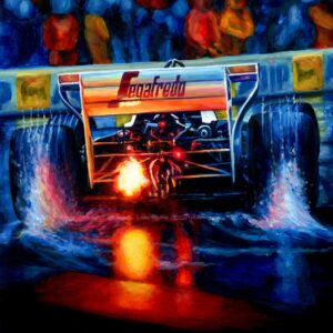 Ayrton Senna 1984 Monaco GP by Alex Stutchbury from the Ayrton Senna store collection.