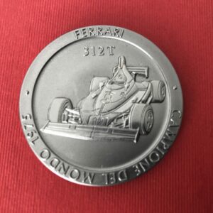 Official Ferrari F1 World Championship 1975 Titanium Medal / Coin (Niki Lauda) from the Official Motorsport Merchandise store collection.