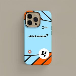 McLaren Gulf Livery Lando Norris Phone case from the Sports Car Racing Phone Cases store collection.