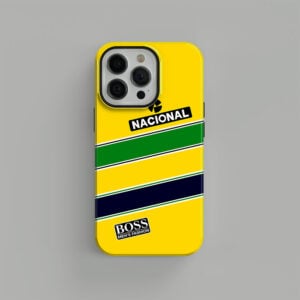 Formula 1 Ayrton Senna Helmet Phone case from the GPBox store.