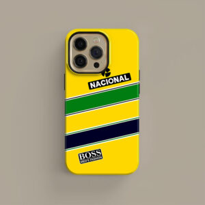 Formula 1 Ayrton Senna Helmet Phone case from the Ayrton Senna store collection.