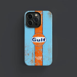 GULF Racing livery vintage old style phone case from the Automotive store collection.