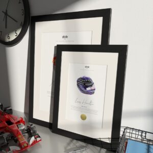 FRAMED Formula 1 Driver’s Print Wall Art - Drivers Collection - Helmet Illustration and Biography from the F1 Helmets store collection.