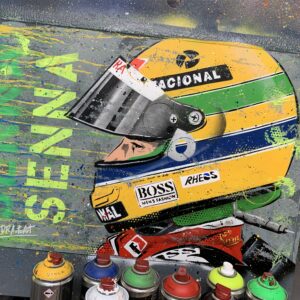 Ayrton Senna - Graffiti painting from the Ayrton Senna store collection.