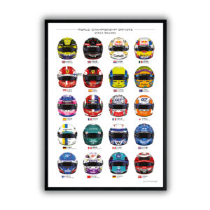 2022 Formula 1 Driver's Helmets wall art posters from the F1 Helmets store collection.