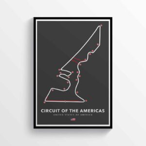 Circuit of the Americas, American Grand Prix, Formula 1, MotoGP Racing Track Poster from the MotoGP Memorabilia store collection.