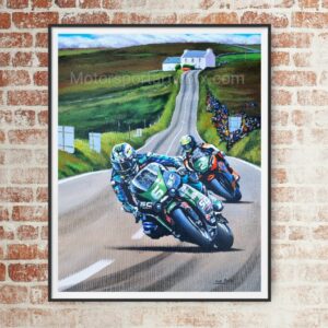 Michael Dunlop's 29th Isle of Man TT Victory Limited Edition Print from the Sports Car Racing Posters & Prints store collection.