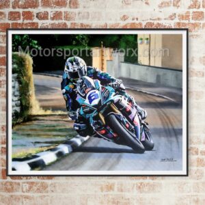 Michael Dunlop's Supersport Victory. from the Sports Car Racing Posters & Prints store collection.