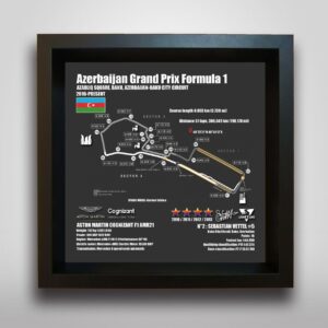 GP Circuit Design-Azerbaijan GP Baku City Circuit, F1-1/43, 1/64 Model Car-Fine Art Frame(Model Car Is Excluded In The Product) from the Official Motorsport Merchandise store collection.