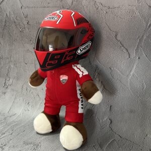 MotoGP Ducati Racing Marc Márquez helmet Race Fan Bear Teddy Gift Cub Plush from the Sports Car Racing Collectibles store collection.