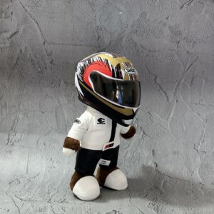 MotoGP Marc Marquez Shoei X-14 Motegi Lucky Cat Full Face MM93 helmet Race Fan Bear Teddy Gift Cub Plush from the Sports Car Racing Collectibles store collection.