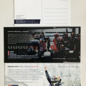 Set of 3 Red Bull Racing Driver Cards / Post Cards from the Sports Car Racing Birthday Cards store collection.