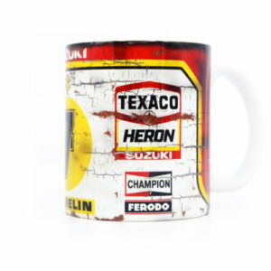 Vintage Barry Sheene Suzuki #7 Motorcycle Mug from the MotoGP Memorabilia store collection.