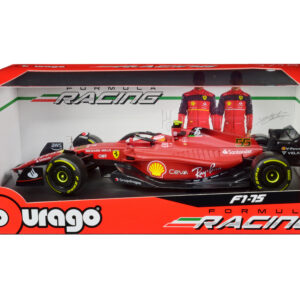 Ferrari F1-75 #55 Carlos Sainz "Ferrari Racing" Formula One F1 (2022) "Formula Racing" Series 1/18 Diecast Model Car by Bburago from the Sports Car Racing Model Cars store collection.