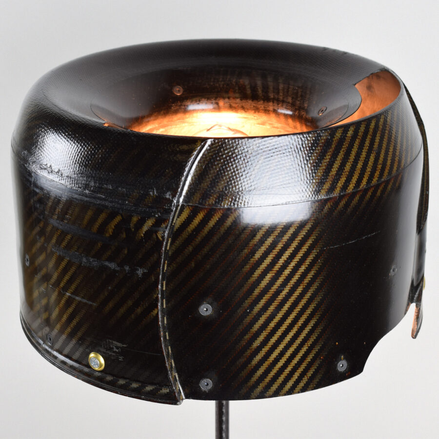 F1 Manor / Marussia Carbon Fibre Brake Cover Table Lamp #112B from the Sports Car Racing Car Parts store collection.