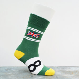 Motoring Leg-End Socks British Racing Green Sports Car Racing Apparel by Me and My Car