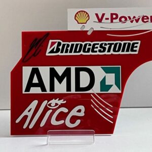 Kimi Räikkönen signed 1/2 scale, Ferrari F2007 rear wing end plate Sports Car Racing Car Parts by The Signature Store