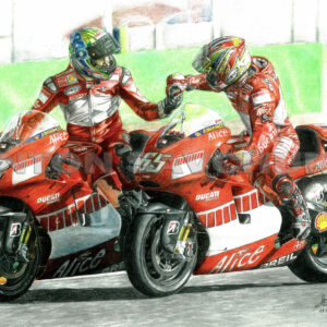 Loris Capirossi and Troy Bayliss from the MotoGP Memorabilia store collection.