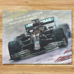 Lewis Hamilton F1 500 Piece Jigsaw Puzzle- F1 Gifts, gift for him Lewis Hamilton by Mizuna Art