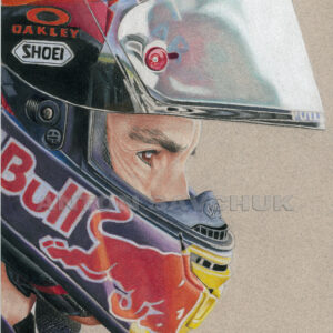 Marc Marquez ORIGINAL DRAWING from the MotoGP Memorabilia store collection.