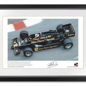 Nigel Mansell signed Lotus lithograph Sports Car Racing Photography by The Signature Store