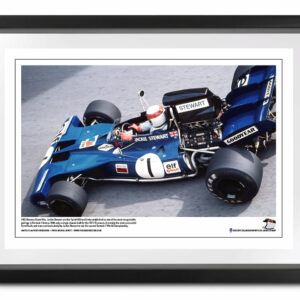 1972 Tyrrell 006 Lithographic Print, signed Sir Jackie Stewart, Formula 1 World Champion from the Sports Car Racing Signed store collection.