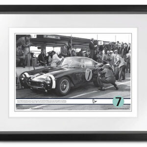 Ferrari 250GT SWB, signed Stirling Moss 'Goodwood pits' print Sports Car Racing Photography by The Signature Store