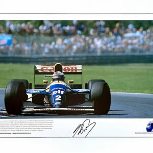 Alain Prost signed Williams FW15C, lithographic print Sports Car Racing Photography by The Signature Store