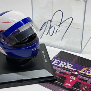 Alain Prost signed, 1990 Ferrari, 1/5 scale helmet from the F1 Helmets store collection.