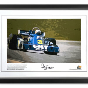 'Six Appeal' Jody Scheckter signed P34 lithograph Sports Car Racing Photography by The Signature Store