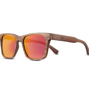 Delta Dusk Red - Luxury Racing Sunglasses - Wooden F1 Sunglasses Luxury Sports Car Racing Sunglasses by Jabrock Eyewear