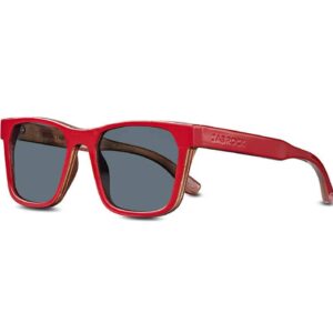 Delta - Rippin Red - Luxury Racing Sunglasses - Wooden F1 Sunglasses (NEW) Luxury Sports Car Racing Sunglasses by Jabrock Eyewear