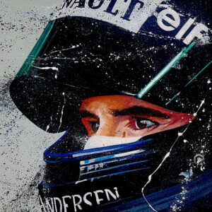 Damon Hill 01 Artist Embellished Print By Sean Wales from the Formula 1 Memorabilia store collection.