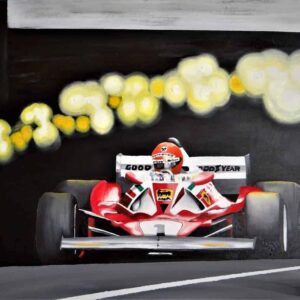 Nikki out of Tunnel | Ferrari 312 B3 (1974) Sports Car Racing Canvas by R.CORTINA