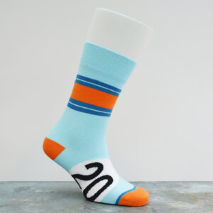 Motoring Leg-End Socks Gulf Blue from the Formula 1 Memorabilia store collection.