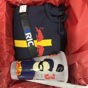 Daniel Ricciardo inspired gift set - Hoodie, Tumbler and Wristlet from the Sports Car Racing Apparel store collection.