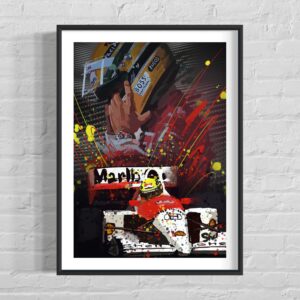 F1 Ayrton Senna & car print A3 Limited edition poster Formula one wall decor 2022 formula 1 from the Formula 1 Memorabilia store collection.