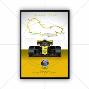 Formula 1 Custom Driver and Circuit poster from the Race Car Wall Art store collection.